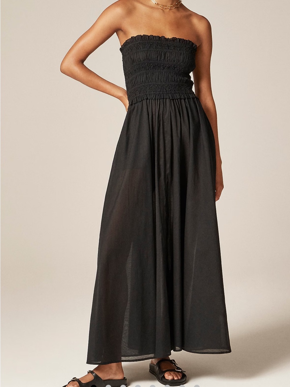 Jcrew smocked maxi dress